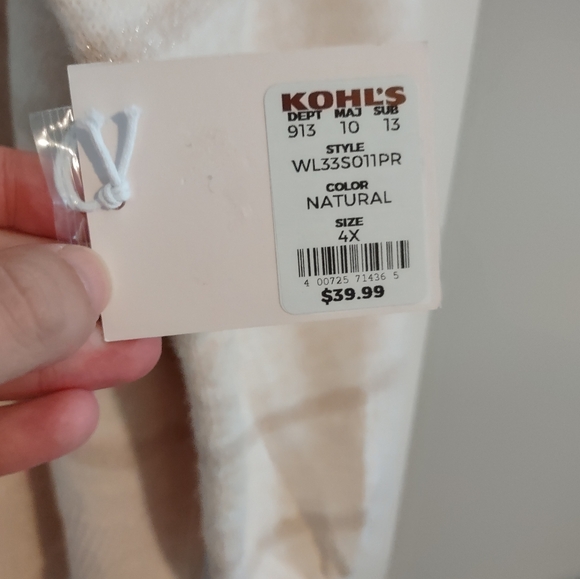 LC Lauren Conrad Metallic Striped Round Neck Sweater NWT - Picture 6 of 14